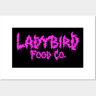 Ladybird Food Co. Pink Metal Design Posters and Art